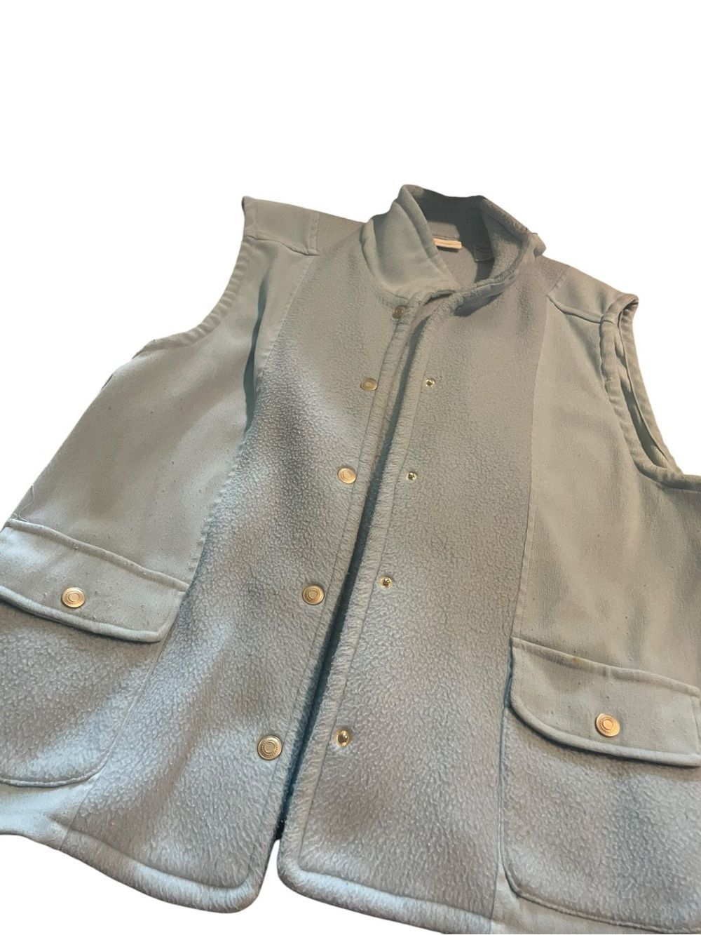 Alfred Dunner Light Blue Fleece Vest